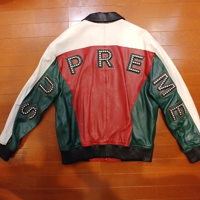 Supreme - シュプリーム Studded Arc Logo Leather Jacket