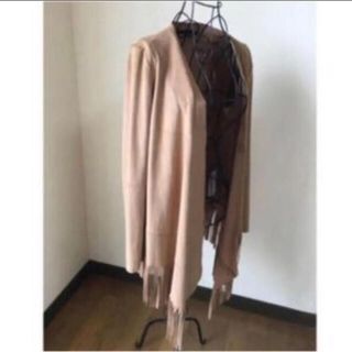 ザラ(ZARA)の半額セール❣️ZARAノーカラーフリンジジャケット☆美品(ノーカラージャケット)