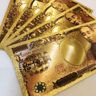 5枚セット✨金運UP✨k24 純金箔拾億円札✨シャネルやヴィトンのお財布に(長財布)