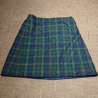ユニクロ(UNIQLO)のUNIQLO 巻きスカート ラップスカート 防寒 チェック(ミニスカート)