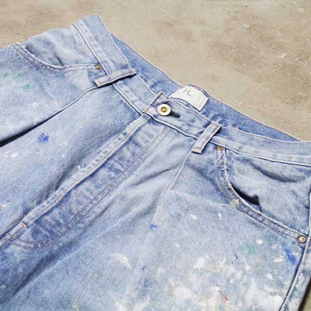 COMOLI(コモリ)のHERILL 15oz Denim Tuck Splash 4PK メンズのパンツ(デニム/ジーンズ)の商品写真