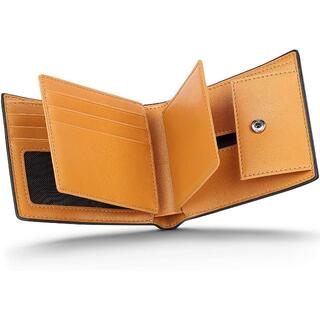 Homejoyi 二つ折り財布 メンズ ボックス型スナップ式小銭入(折り財布)