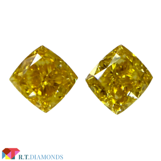 FANCY INTENSE ORANGY YELLOW0.111＆0.115ct(その他)