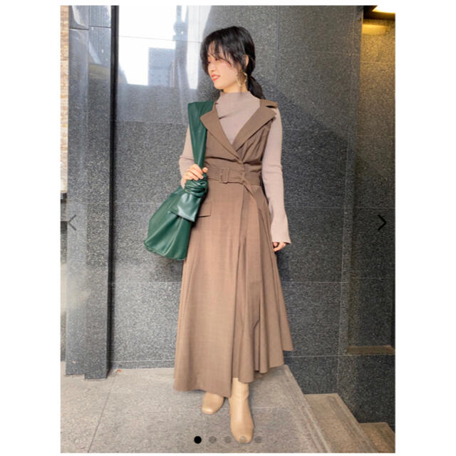 FRAY I.D】2way ショルダーニットコンビワンピ 未使用ワンピース FRAY I.D】2way ショルダーニットコンビワンピ 未使用ワンピース