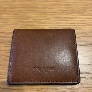 コーチ(COACH)の【中古・送料無料】 COACH コインケース　ブラウン(コインケース/小銭入れ)