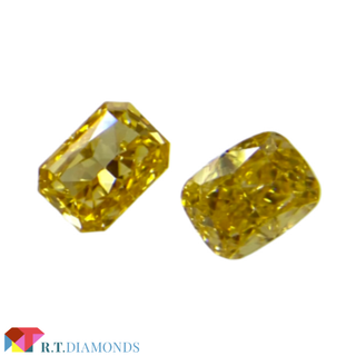 FANCY INTENSE ORANGY YELLOW0.130＆0.113ct(その他)