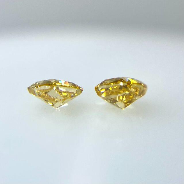 FANCY INTENSE ORANGY YELLOW0.125＆0.109ct レディースのアクセサリー(その他)の商品写真