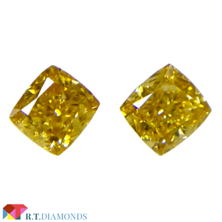 FANCY INTENSE ORANGY YELLOW0.125＆0.109ct(その他)