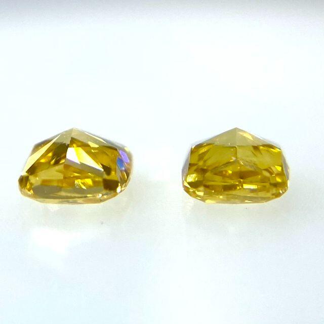 FANCY INTENSE ORANGY YELLOW0.121＆0.116ct