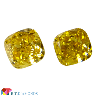 FANCY INTENSE ORANGY YELLOW0.121＆0.116ct(その他)