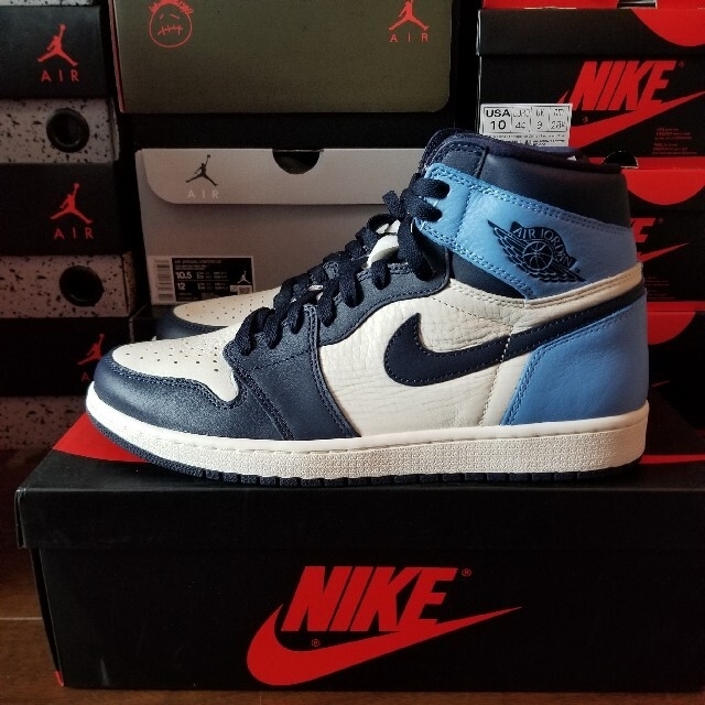 28.5 AIR JORDAN 1 RETRO HI OG OBSIDIAN