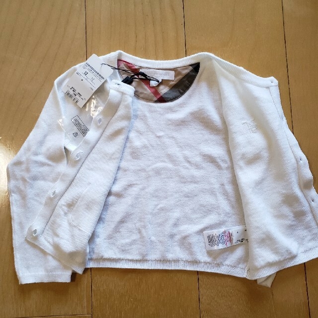 BURBERRY(バーバリー)のバーバリー コットンガーディガン 90cm 未使用品 キッズ/ベビー/マタニティのキッズ服男の子用(90cm~)(カーディガン)の商品写真