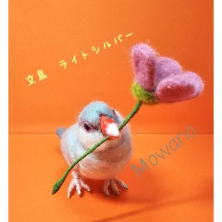 【羊毛フェルト】文鳥(ぬいぐるみ)