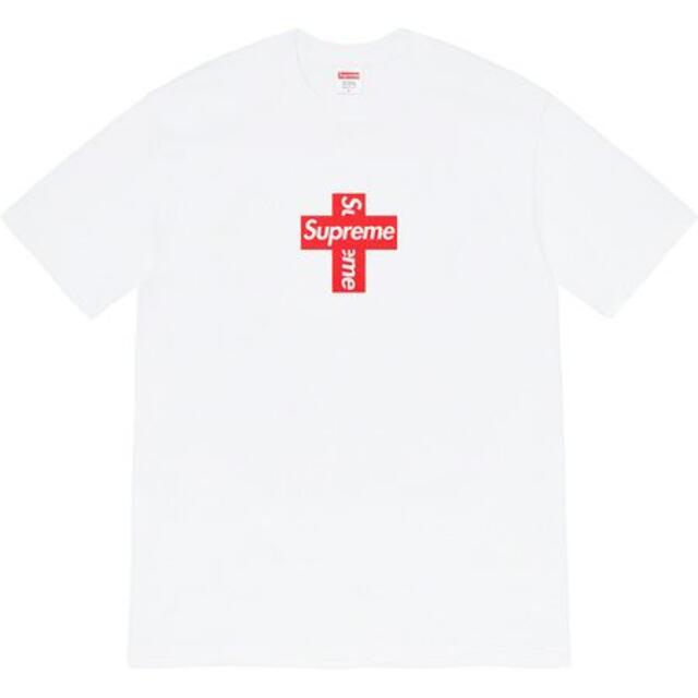 XLサイズ Supreme Cross Box Logo tee WhiteTシャツ/カットソー(半袖/袖なし)