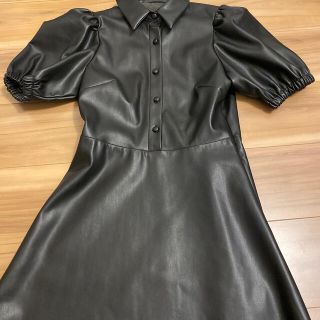 ザラ(ZARA)のZARA レザーワンピ(ミニワンピース)