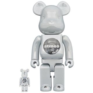 メディコムトイ(MEDICOM TOY)の送料込‼️ atmos WHITE CHROME Ver. 100％&400％(その他)