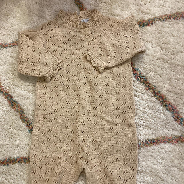 Caramel baby&child (キャラメルベビー&チャイルド)のbebe organic  ニットロンパース キッズ/ベビー/マタニティのベビー服(~85cm)(ロンパース)の商品写真