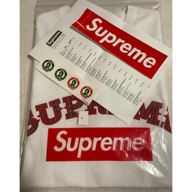 新年SALE☆Supreme Plaid Applique arc tee