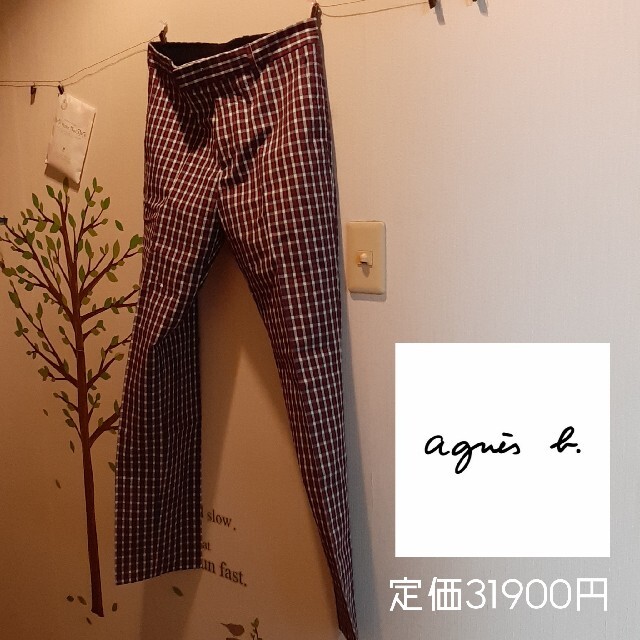 agnes b.(アニエスベー)　チェック柄パンツ　ズボン　新品パンツ