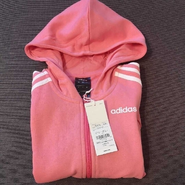 adidas(アディダス)の新品未使用　adidas　フルジップパーカー キッズ/ベビー/マタニティのキッズ服女の子用(90cm~)(ジャケット/上着)の商品写真