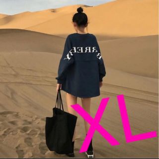 レディース ロンＴ オーバーサイズ バックプリントTシャツ 部屋着 英字 韓国(トレーナー/スウェット)