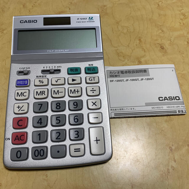 CASIO(カシオ)のカシオ　12桁電卓　JF-120GT インテリア/住まい/日用品のオフィス用品(オフィス用品一般)の商品写真