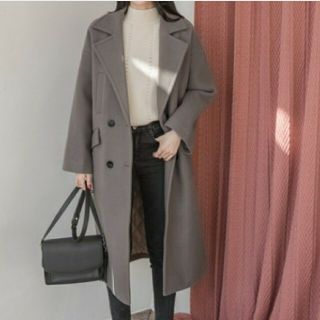 ディーホリック(dholic)の（美品）SECRET LABEL♡ダブルボタン裏キルトロングコート(ロングコート)