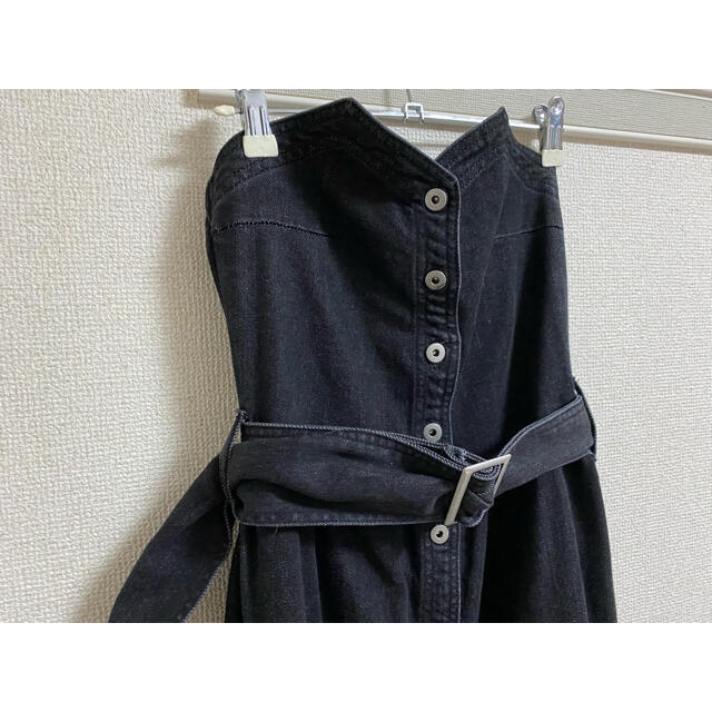 Ameri VINTAGE(アメリヴィンテージ)のAMERI VINTAGE DENIM UNIFY DRESS レディースのワンピース(ロングワンピース/マキシワンピース)の商品写真