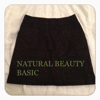 ナチュラルビューティーベーシック(NATURAL BEAUTY BASIC)のゴールドラメ♡スカート(ミニスカート)