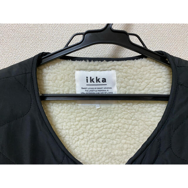ikka(イッカ)のikka キルティング　ボアコート レディースのジャケット/アウター(ロングコート)の商品写真
