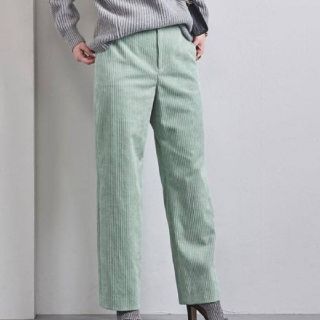 ユナイテッドアローズ(UNITED ARROWS)の新品未使用☆　UWSC　コーデュロイ ハイウエストパンツ　LIME(カジュアルパンツ)