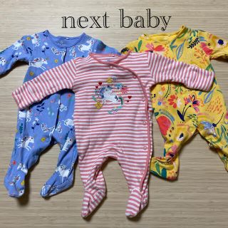 ネクスト(NEXT)のnext baby   ユニコーン　ロンパース　3枚セット(ロンパース)