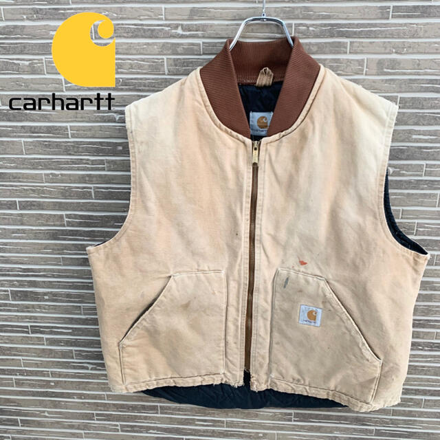 Carhartt カーハート ベスト ダック地  ベージュ USA製