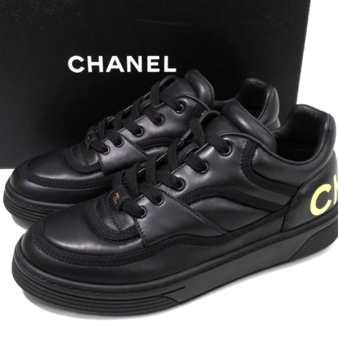 人気ショップ 2019CHANEL - CHANEL シャネル ミア|シャネルならラクマ by レザースニーカーの通販 ロゴ 靴