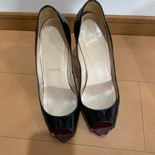 クリスチャンルブタン(Christian Louboutin)のクリスチャンルブタン　ハイヒール　38  オープントゥ　パテント(ハイヒール/パンプス)