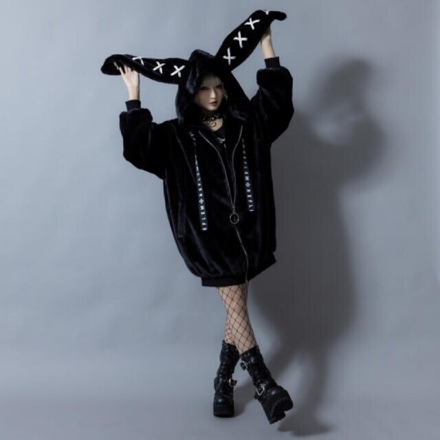 日本製・綿100% 定価+送料のみ【完売品】レフレム うさ耳BIGファー