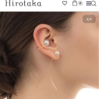 バーニーズニューヨーク(BARNEYS NEW YORK)のhirotakaヒロタカ アコヤパールアローピアス L×2 (ピアス)