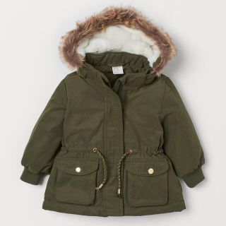 エイチアンドエム(H&M)の新品✨タグ付き♪H＆M キッズ　中綿コート　カーキ　100センチ(コート)