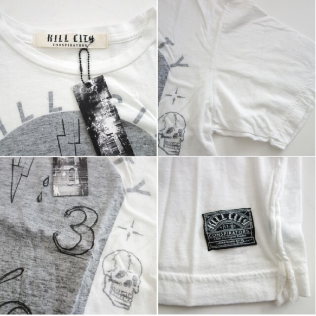 KILLCITY(キルシティ)のKILL CITY キルシティ 半袖 Tシャツ ホワイト LA ブランド M メンズのトップス(Tシャツ/カットソー(半袖/袖なし))の商品写真