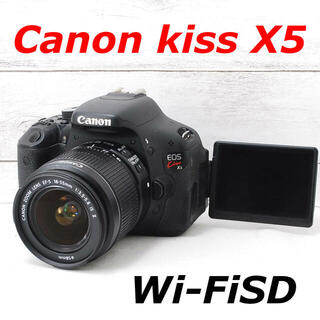 Canon - ️バッテリー2個付き ️スマホ転送 ️Canon kiss X5の通販｜ラクマ