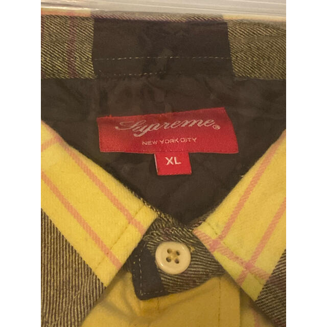 Supreme(シュプリーム)のSupreme Quilted Flannel Shirt XL Yellow メンズのトップス(シャツ)の商品写真
