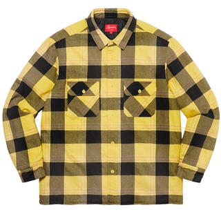 シュプリーム(Supreme)のSupreme Quilted Flannel Shirt XL Yellow(シャツ)