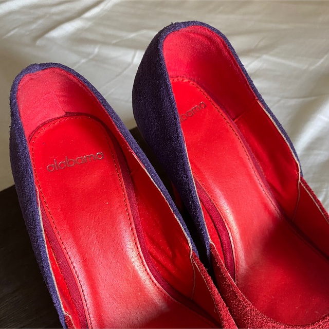 DIANA(ダイアナ)の赤 × パープル パンプス レディースの靴/シューズ(ハイヒール/パンプス)の商品写真
