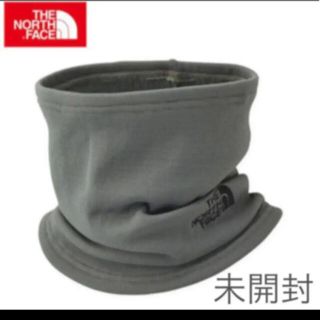 ザノースフェイス(THE NORTH FACE)の【未開封新品】ノースフェイス　ネックウォーマー  グレー色　薄手　刺繍ロゴ(ネックウォーマー)