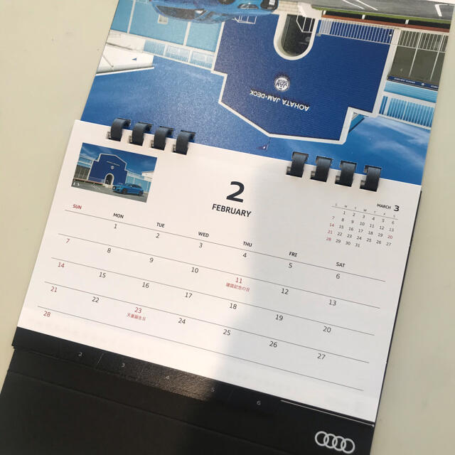AUDI(アウディ)のアウディ　非売品2021卓上カレンダー インテリア/住まい/日用品の文房具(カレンダー/スケジュール)の商品写真
