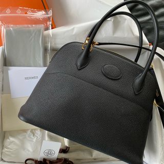 エルメス(Hermes)の美品 エルメス ボリード27 エプソン 黒×ゴールド金具 D刻印(ハンドバッグ)