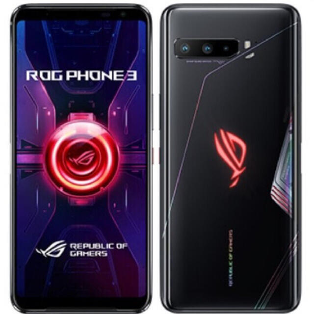 ASUS(エイスース)の新品　ROG Phone 3 12GB ブラックZS661KS-BK512R12 スマホ/家電/カメラのスマートフォン/携帯電話(スマートフォン本体)の商品写真