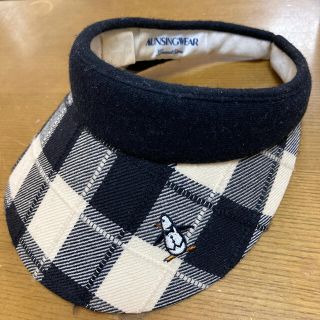 マンシングウェア(Munsingwear)のmunsingwear サンバイザー　白黒　レディース　USED(サンバイザー)