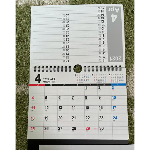 卓上カレンダー 2021年 ビッグスケジュールカレンダー 企業ノベルティ インテリア/住まい/日用品の文房具(カレンダー/スケジュール)の商品写真