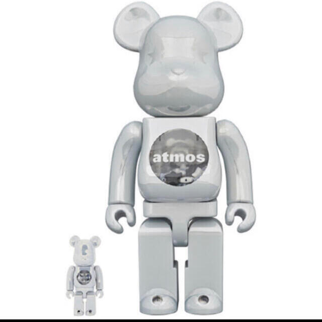 MEDICOMTOY商品名BE@RBRICK atmos WHITE CHROME 100％&400％